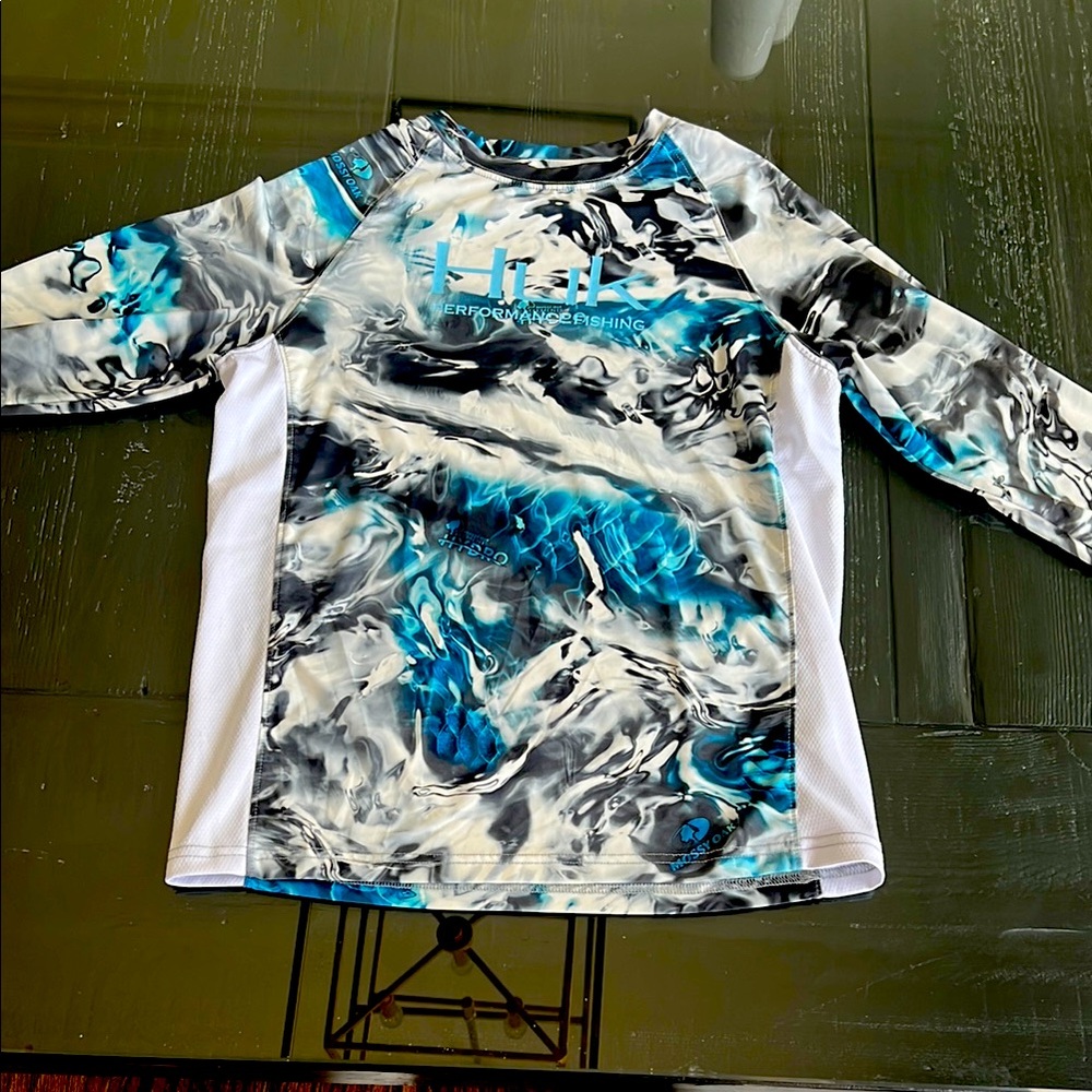Huk Marble Pattern Long Sleeve Shirt
